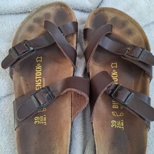 Birkenstock Brown Leather Sandals